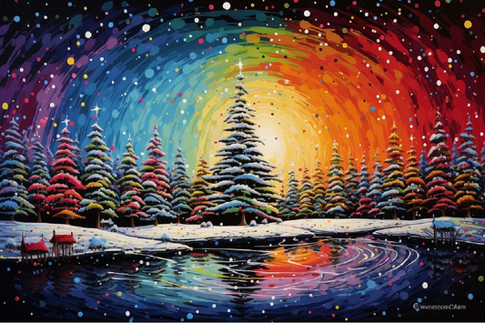 Paint by Numbers Kit Colourful Christmas Tree