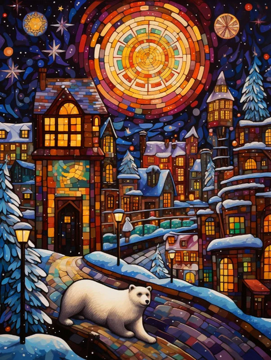 Paint by Numbers Kits Fantasy Town Scenery
