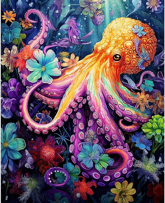 Paint by Numbers Kits Abstract Colourful Octopus