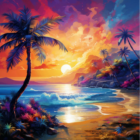Paint by Numbers Kit Beach Scenery