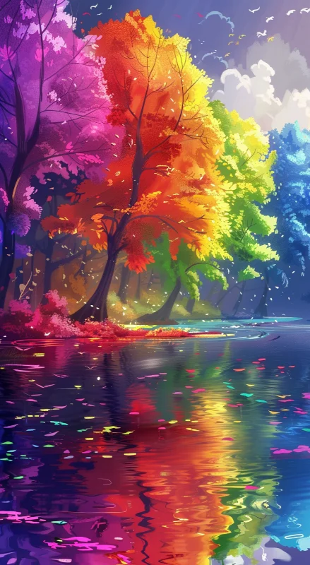 Paint by Numbers Kit Colored Tree