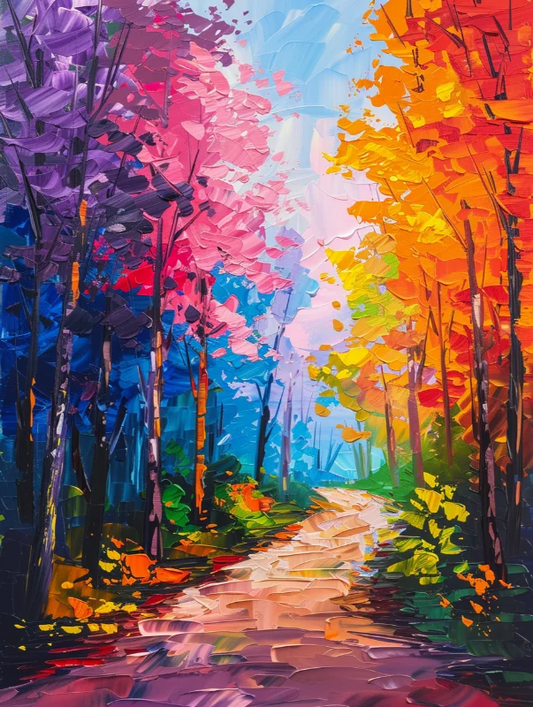 Paint by Numbers Kits Abstract Colorful Forest