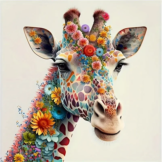 Paint by Numbers Kit Flowers Deer