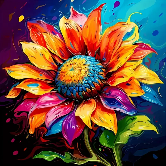 Paint by Numbers Kit Abstract Sunflower