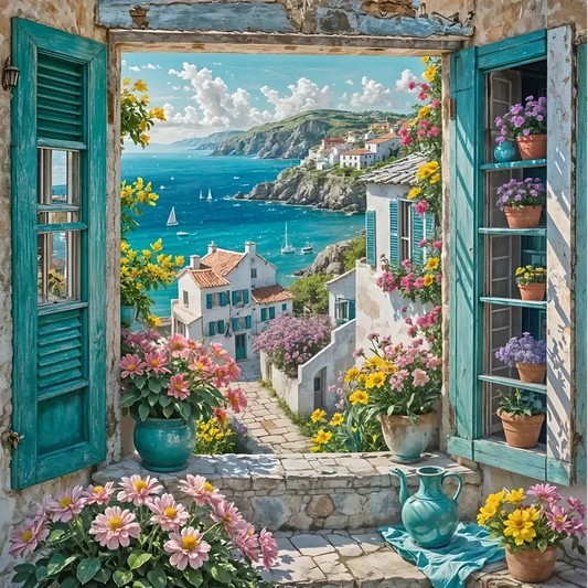 Paint by Numbers Kit Window View