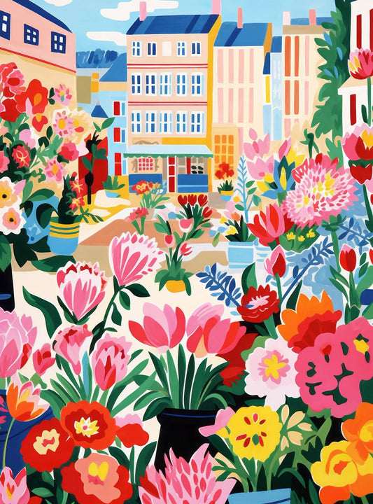 Paint by Numbers Kits Garden Town