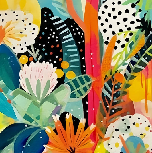 Paint by Numbers Kit Colourful Flowers