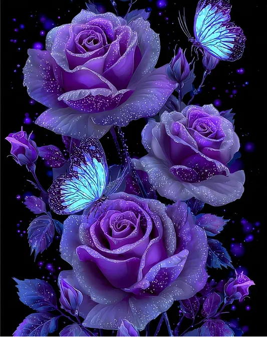 Paint by Numbers Kits Purple Flowers