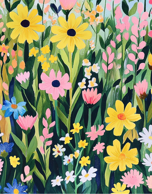 Paint by Numbers Kits Colored Flowers