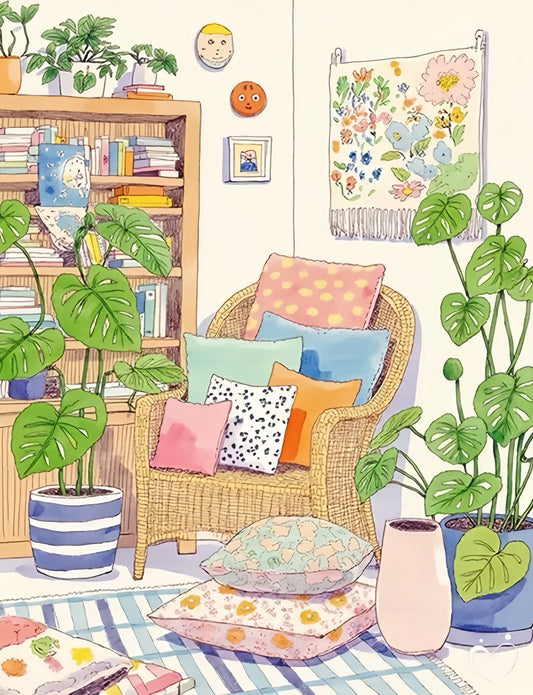 Paint by Numbers Kits Warm Room