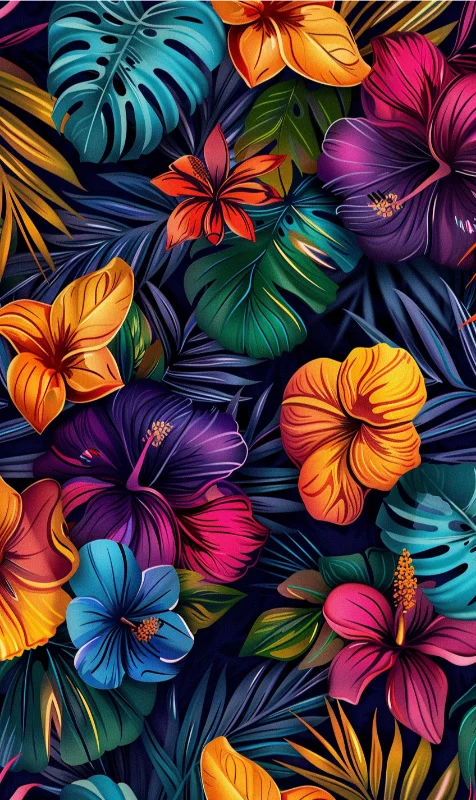 Paint by Numbers Kit Colourful Flowers