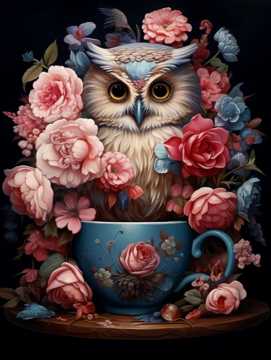 Paint by Numbers Kits Flowers and Owls