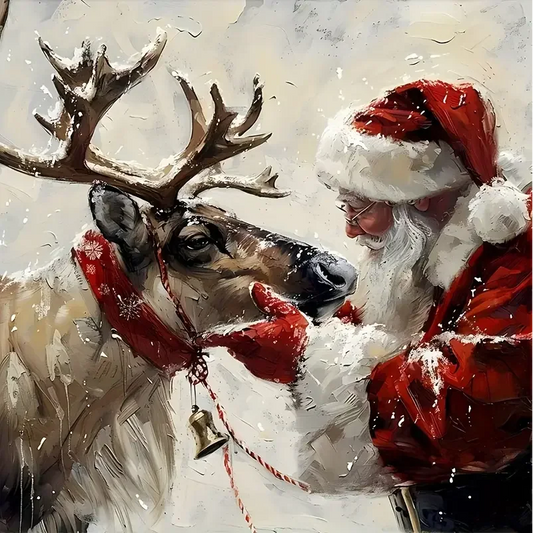 Paint by Numbers Kit Santa Claus And Reindeer