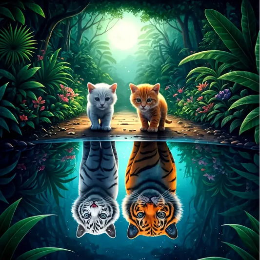 Paint by Numbers Kit Cats And Tigers