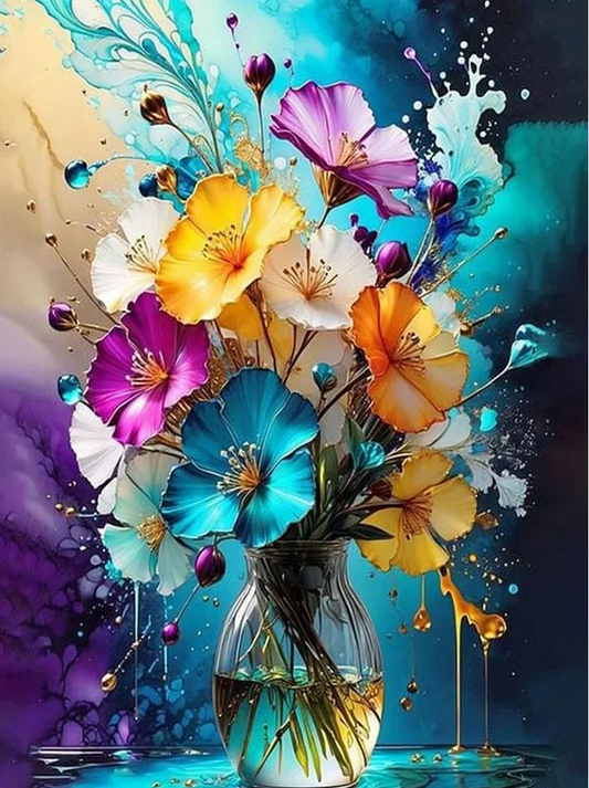 Paint by Numbers Kits Colourful Flowers