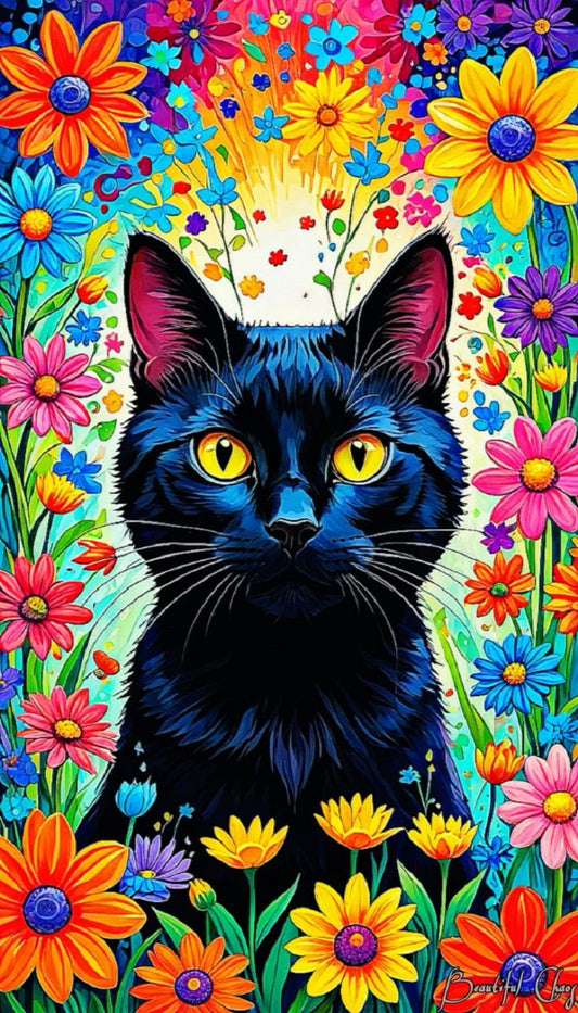 Paint by Numbers Kit Kitten In Flower