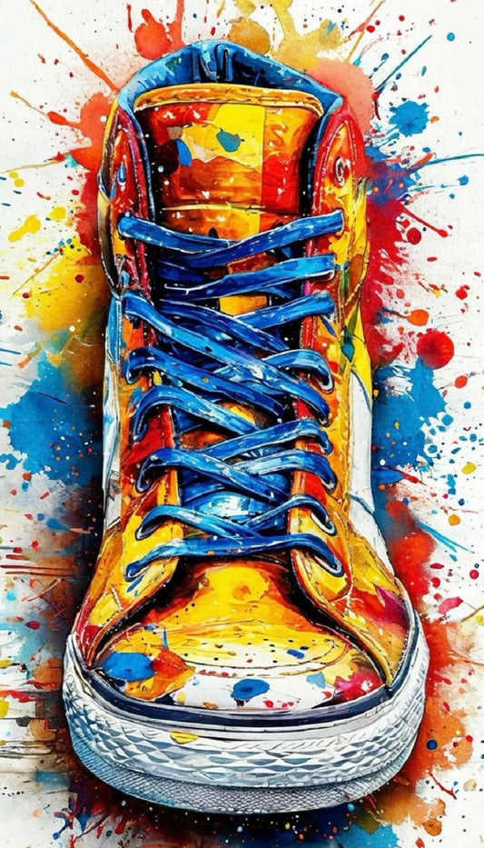Paint by Numbers Kit Abstract Colorful Shoes