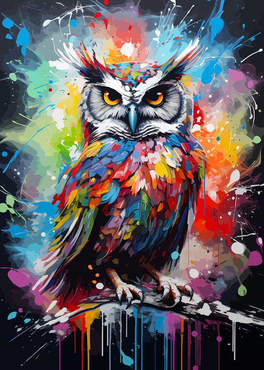 Paint by Numbers Kits Abstract Colorful Owl