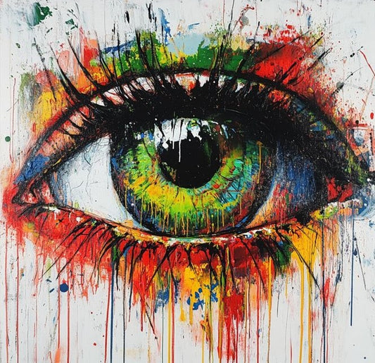 Paint by Numbers Kit Abstract Colorful Eyes