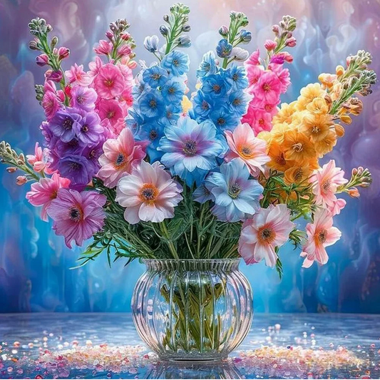 Paint by Numbers Kit Colourful Flowers