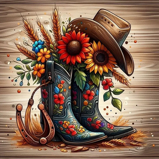 Paint by Numbers Kit Shoe Flower