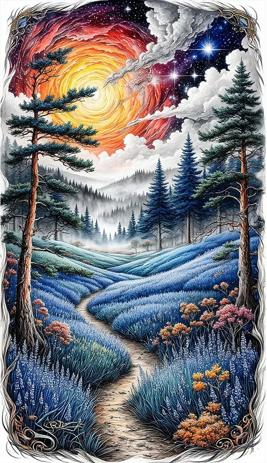 Paint by Numbers Kit Abstract Landscape