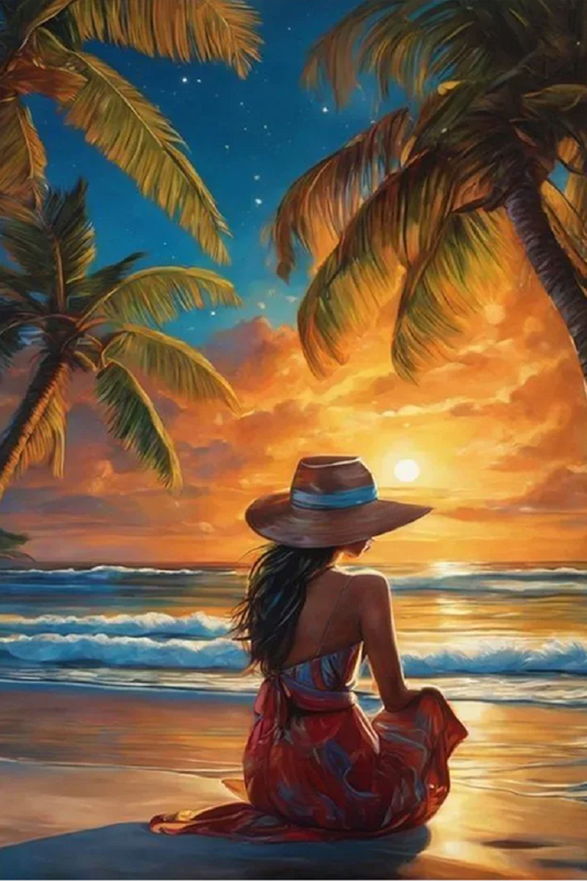 Paint by Numbers Kit Woman On The Beach