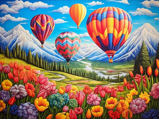 Paint by Numbers Kits Colorful Hot Air Balloons