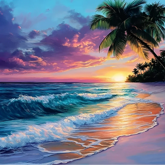 Paint by Numbers Kit Beach Scenery