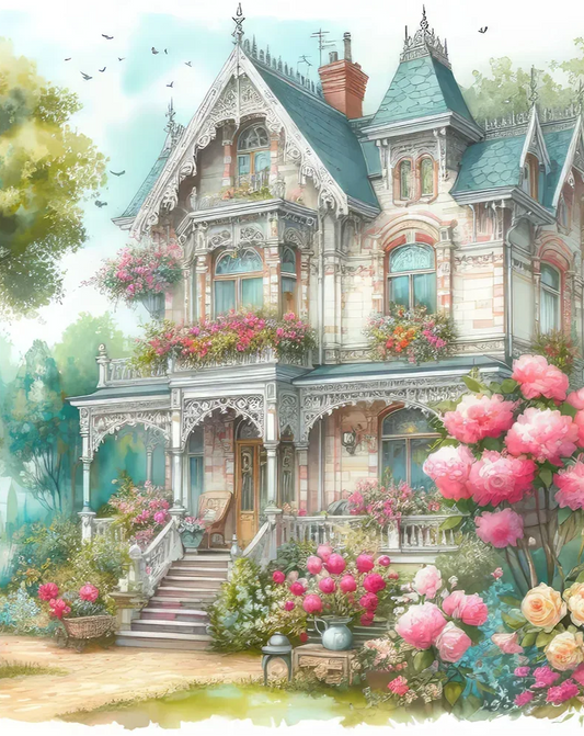 Paint by Numbers Kits Garden House