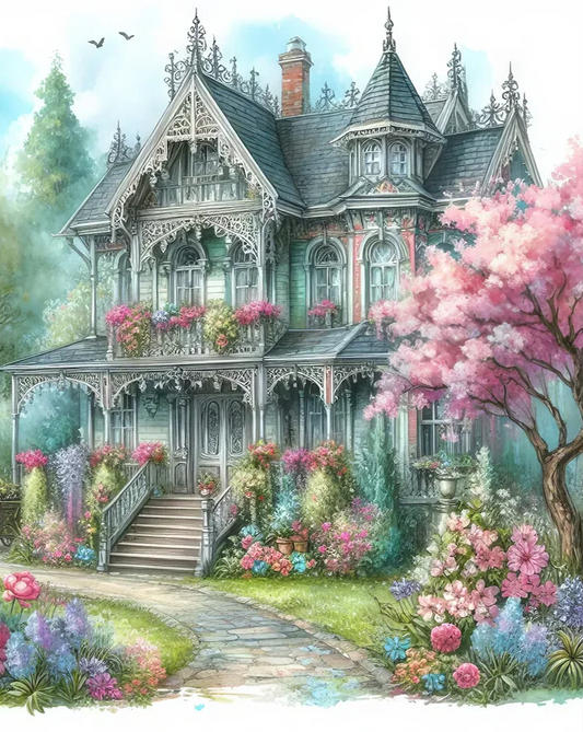 Paint by Numbers Kits Garden House