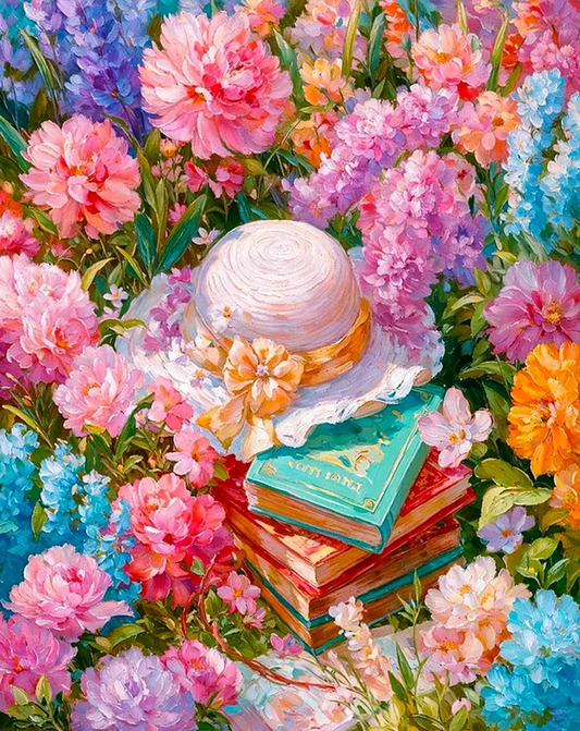 Paint by Numbers Kits Flowers And Books