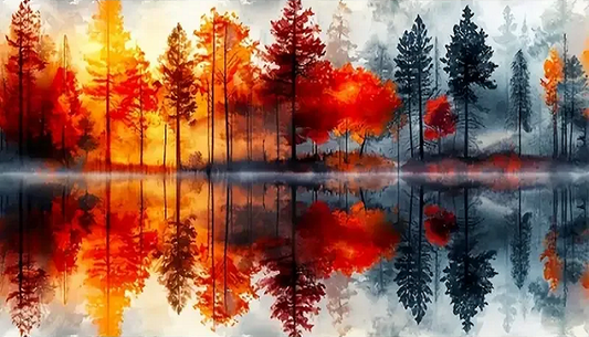 Paint by Numbers Kit Abstract Landscape