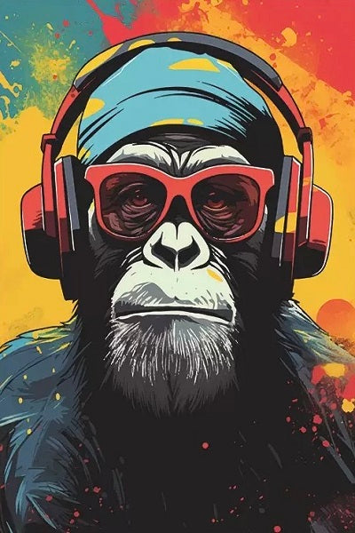 Paint by Numbers Kit Cool Gorilla