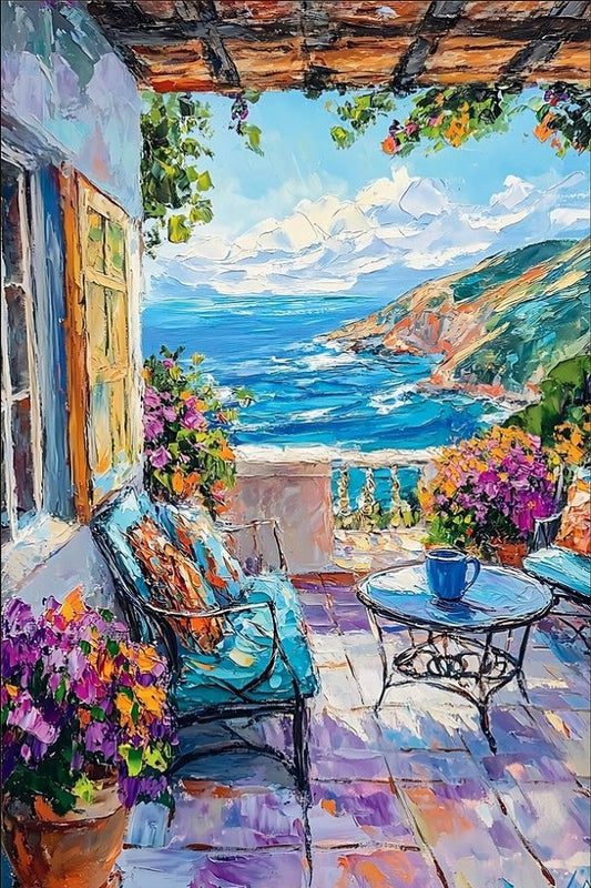Paint by Numbers Kit Seaside Scenery
