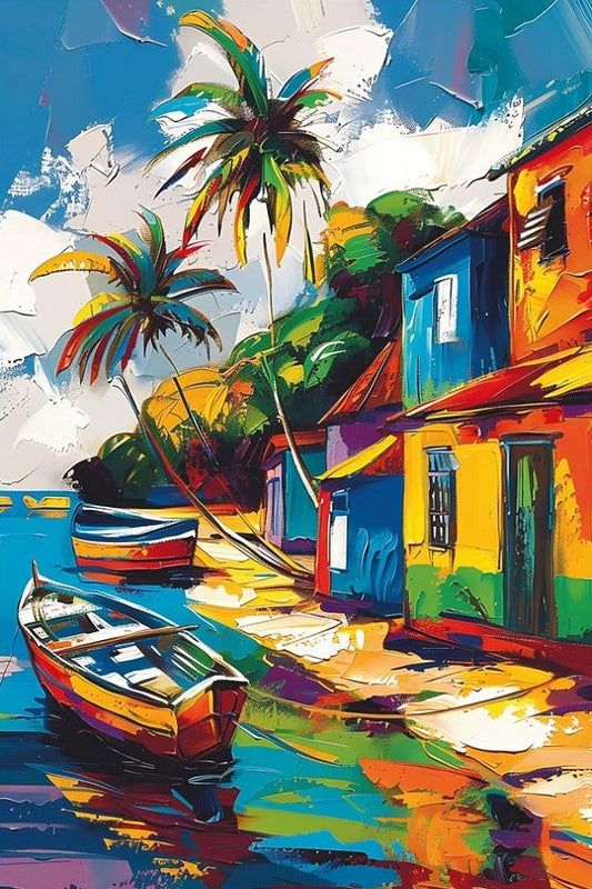Paint by Numbers Kit Colourful Town
