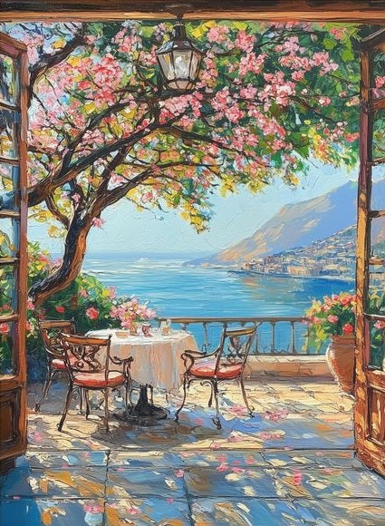 Paint by Numbers Kits Seaside Restaurant