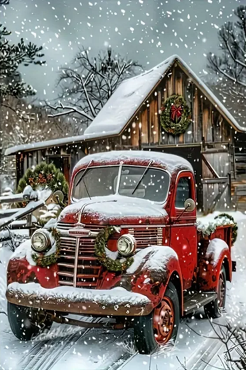 Paint by Numbers Kit Christmas Car