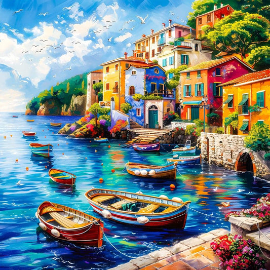 Paint by Numbers Kit Seaside Scenery