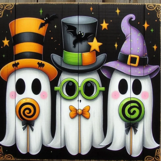 Paint by Numbers Kit Halloween Ghosts