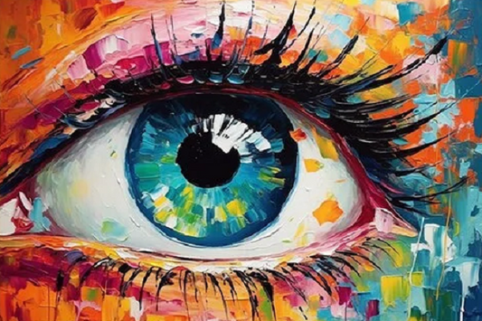 Paint by Numbers Kit Abstract Colorful Eyes