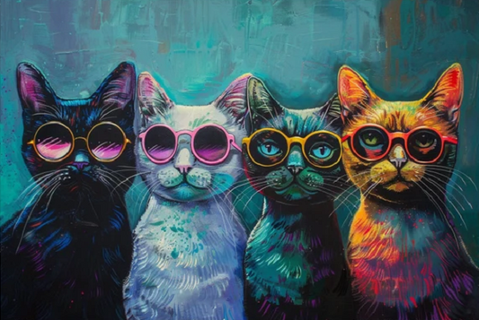 Paint by Numbers Kit Cool Cats