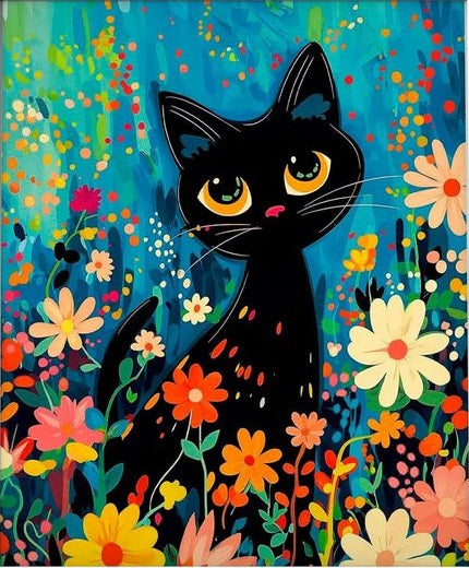 Paint by Numbers Kits Black Cat