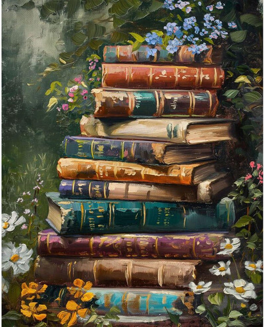 Paint by Numbers Kits Flowers And Books