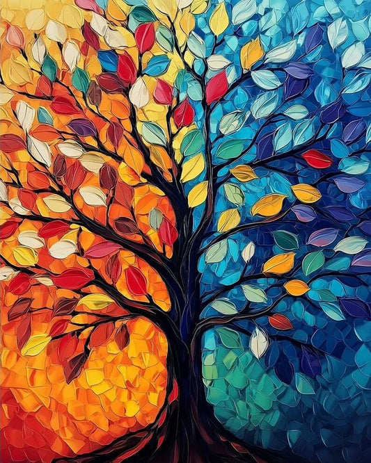 Paint by Numbers Kits Abstract Colorful Tree