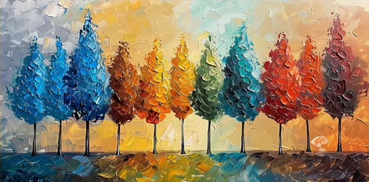 Paint by Numbers Kit Abstract Colorful Tree