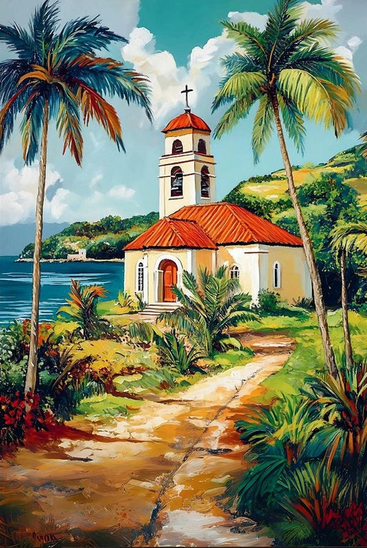 Paint by Numbers Kit Seaside House