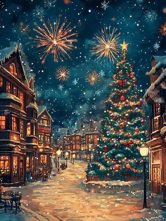 Paint by Numbers Kits Christmas Street Scene