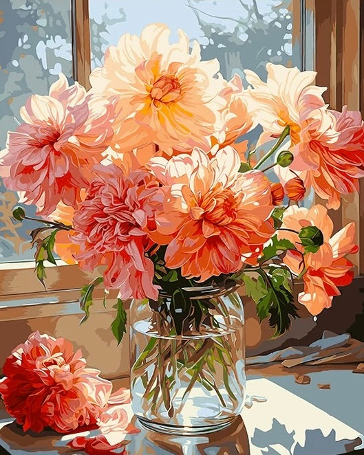 Paint by Numbers Kits Flowers On The Windowsill