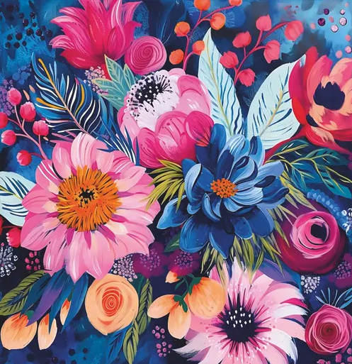 Paint by Numbers Kit Flowers